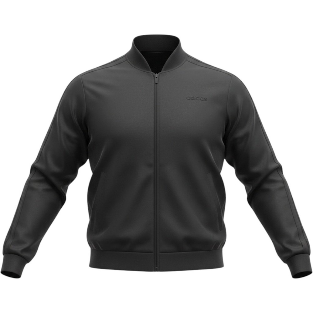 Adidas Men's Sleek Black XL Full Zip Warm Up Jacket